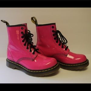 Dr. Martens 8 eye 1460 W, Hot Pink, Patent Leather